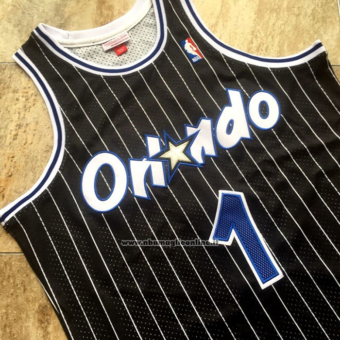 Maglia Orlando Magic Tracy McGrady #1 Hardwood Classics Throwback Nero